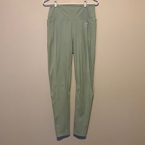 Gymshark mint green gym leggings with pockets